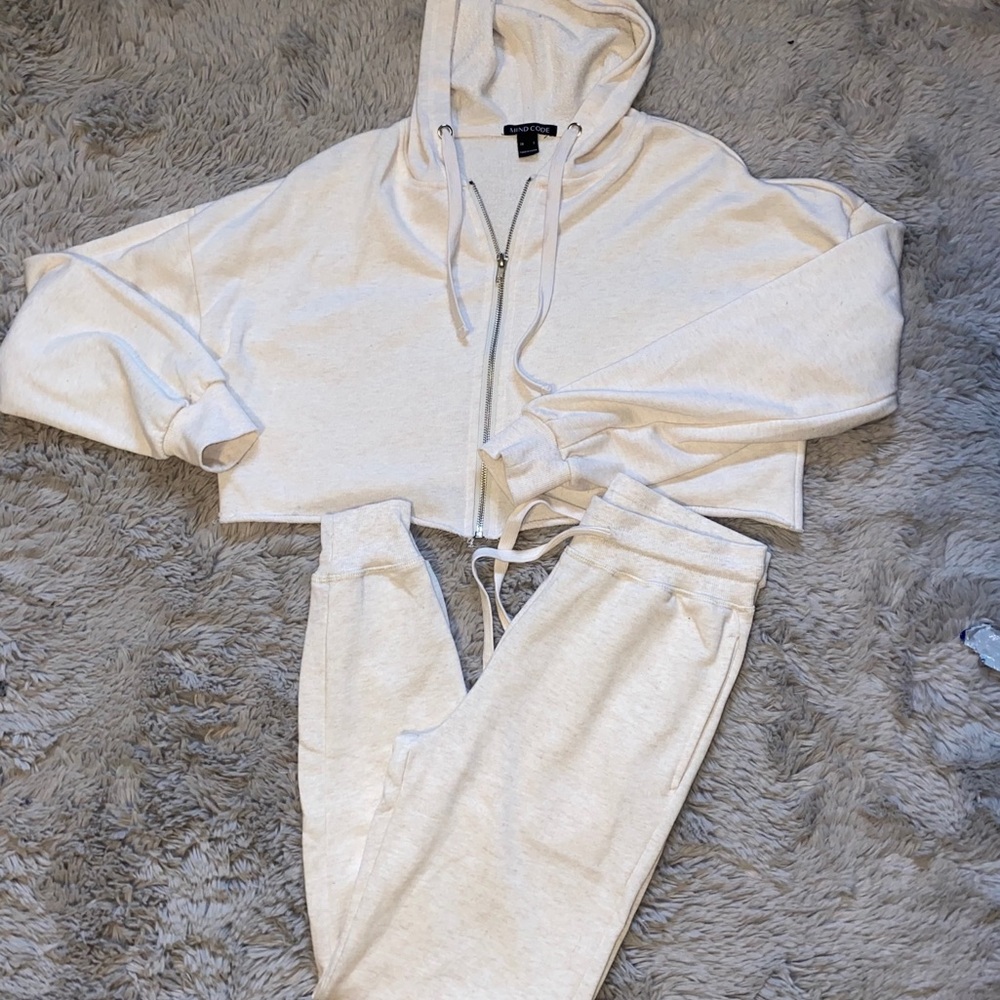 Cropped Hoodie and Jogger Set